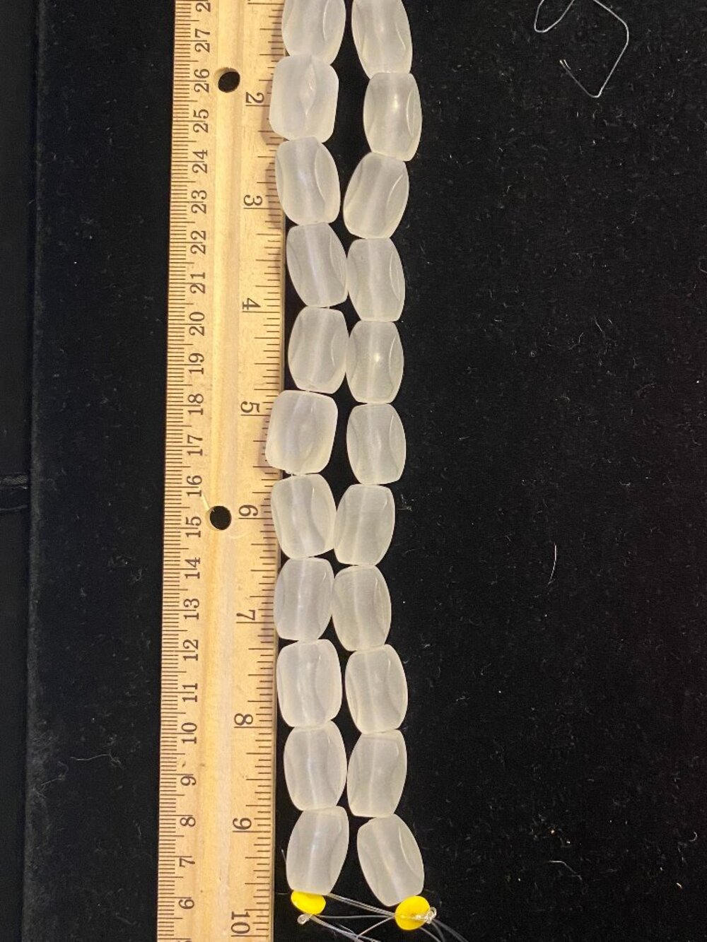 *Vintage* Frosted Acrylic Faceted Beads- 2 Strands